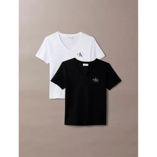 캘빈클라인 LV047C906G 반팔 V넥 티셔츠 2 팩 142871418