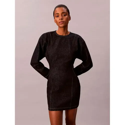 캘빈클라인 LV047D703G 긴팔 짧은 원피스 142871536