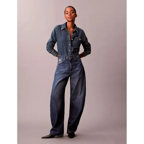 캘빈클라인 LV047E737G Barrel 하이웨이스트 청바지 142871623