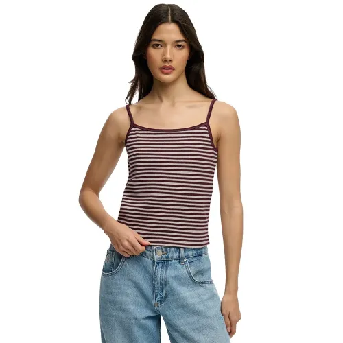 슈퍼드라이 Athletics 에센셜 Stripe Cami NB 나시 상의 142901330