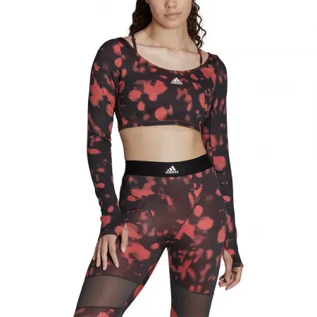 아디다스 Hyperglam Cut 3 Stripes 스포츠 탑 2138985280