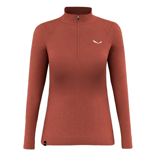 살레와 Zebru Med Warm AMR 하프 지퍼 긴팔 티셔츠 2141636993