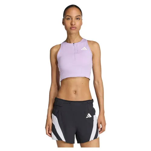 아디다스 아디제로 런닝 Gel 포켓 Crop 스포츠 탑 2142711867