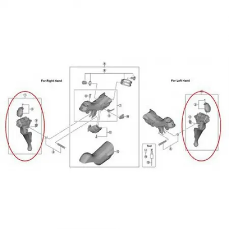 시마노 오른쪽 레버 R9100 3137149710