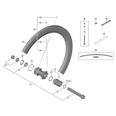 시마노 WH-R8170-C60-TL-R 스포크 3138733782
