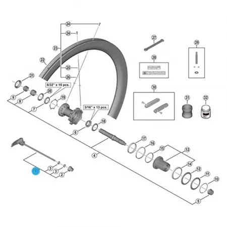 시마노 WH-R9200-C50-TU-R 허브 축 3138733794