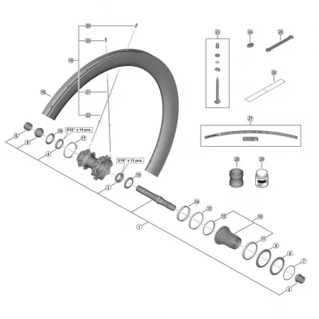 시마노 WH-R9270-C50-TU-F 왼쪽 스포크 1 단위 3138733803