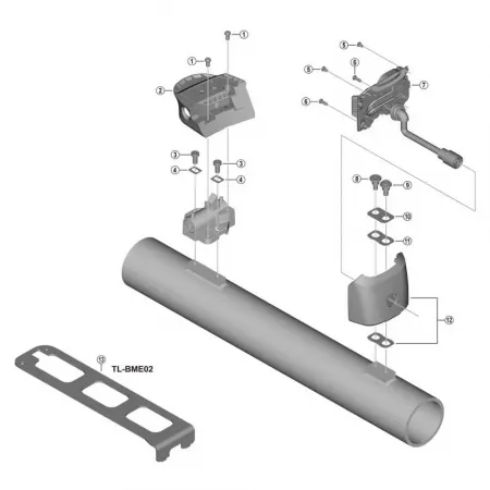 시마노 Y7HY98020 BM-E8016 250 mm 배터리 홀더 3138779550