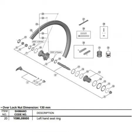 시마노 WH-R9270-C50-TU-R Left 실링링 3138815855