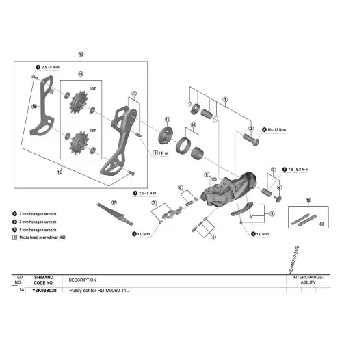 시마노 RD-M9260-11L 자전거 풀리 세트 3142482648