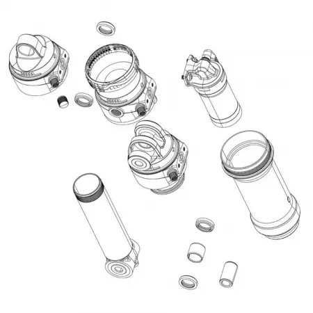 락샥 Deluxe RT RL A1-A2 RLR A1-B1 Deluxe 얼티메이트 리모트 B2 37.5-45 mm 리어 쇼크 댐퍼 키트 3142561986