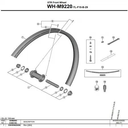 시마노 XTR 28H WH-M9220-TL EWHRIMZ0006 MTB 림 3142845504