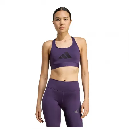 아디다스 Powerreact Graphic 미디엄 임팩트 스포츠 브라 6142170822