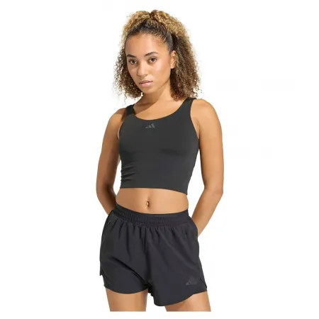 아디다스 3 Stripes Studio All Me 스포츠 탑 중간 지지력 6142665865