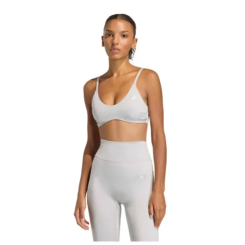 아디다스 Optime Essentials Workout Shine 스포츠 브라 로우 임팩트 6142696431