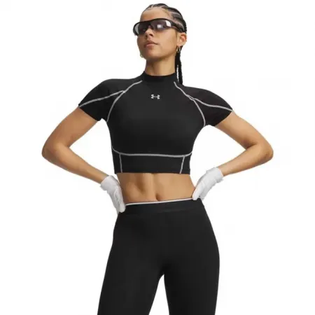 언더아머 HeatGear Elite Crop Mock 반팔 티셔츠 6142830772