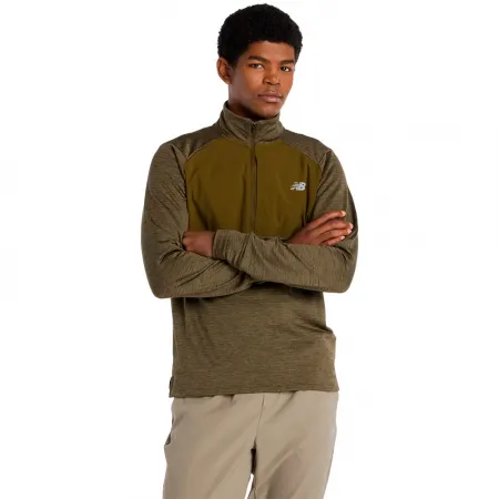 뉴발란스 애슬레틱스 히트 그리드 하프 지퍼 긴팔 티셔츠 6143059991