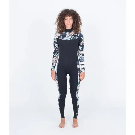 헐리 Plus Printed 3/2 mm 여성용 긴팔 프리다이빙 슈트 가슴 지퍼 9140363536