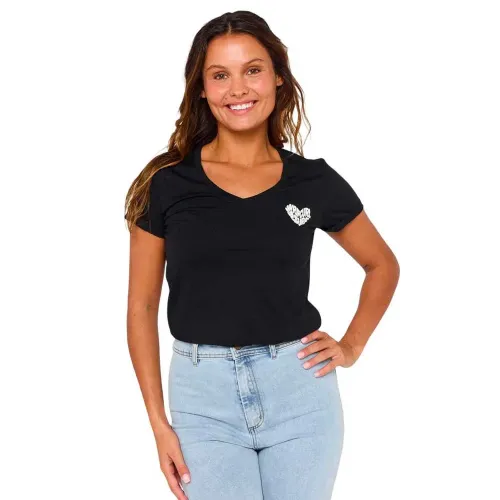 립컬 Heart 반팔 V넥 티셔츠 9142393998