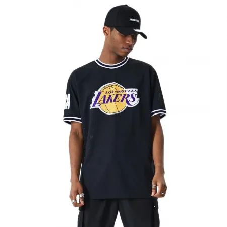 뉴에라 NBA Oversized Applique Los Angeles Lakers 반팔 티셔츠 137646303