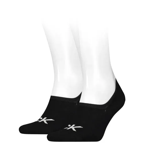 캘빈클라인 Footie High Cut 로고 양말 2 켤레 138240512
