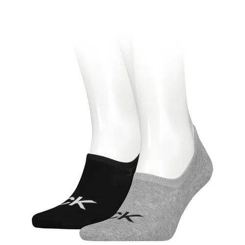 캘빈클라인 Footie High Cut 로고 양말 2 켤레 138240513