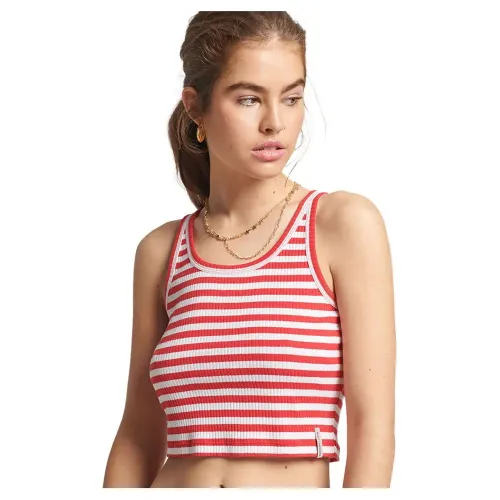 슈퍼드라이 빈티지 Crop Ribbed 민소매 티셔츠 138566465