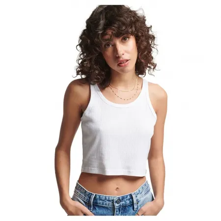 슈퍼드라이 빈티지 Crop Ribbed 민소매 티셔츠 138566467