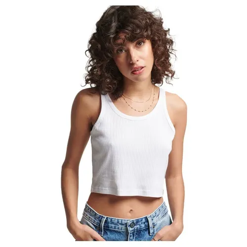 슈퍼드라이 빈티지 Crop Ribbed 민소매 티셔츠 138566467