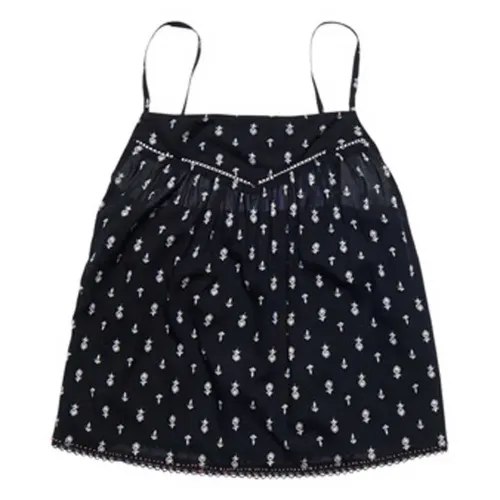 슈퍼드라이 빈티지 Embellished 슬리브리스 블라우스 138566501