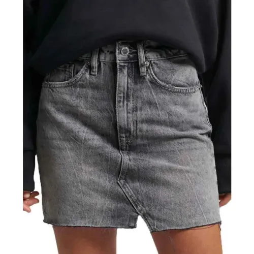 슈퍼드라이 빈티지 Denim Mini 스커트 138737296