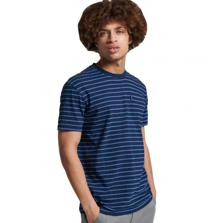 슈퍼드라이 빈티지 Indigo Stripe 티셔츠 138830003