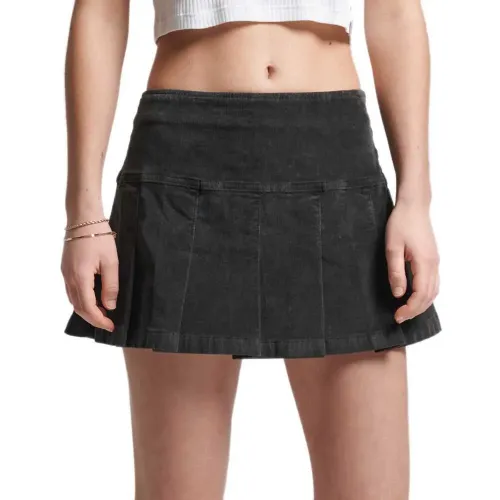 슈퍼드라이 빈티지 Cord Pleat Mini 스커트 138942570