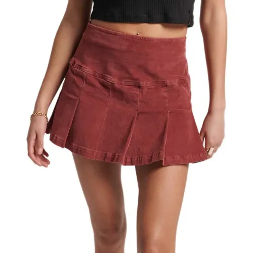 슈퍼드라이 빈티지 Cord Pleat Mini 스커트 138942572