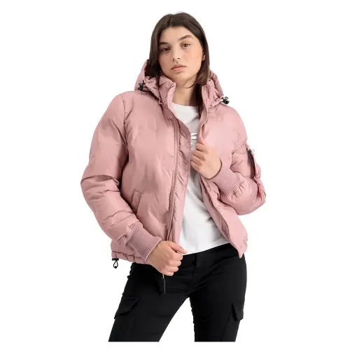 알파 인더스트리 로고 Puffer 자켓 138947362