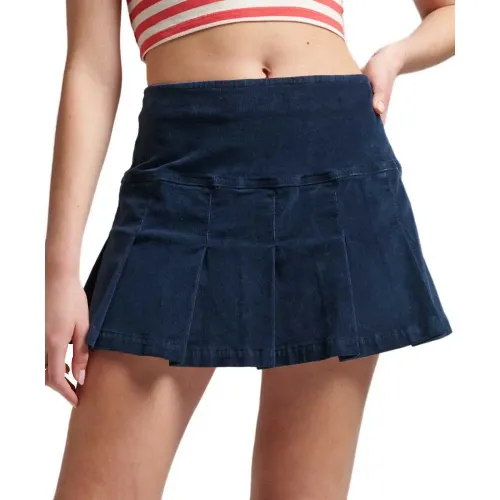 슈퍼드라이 빈티지 Cord Pleat Mini 스커트 138966403
