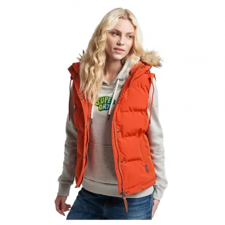 슈퍼드라이 빈티지 Everest Faux Fur 조끼 139030028
