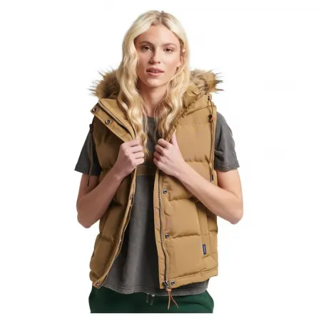 슈퍼드라이 빈티지 Everest Faux Fur 조끼 139030029