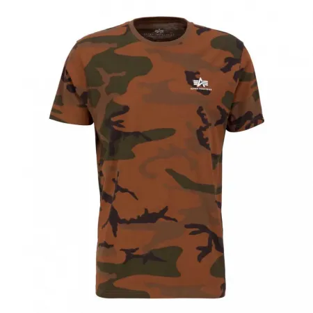 알파 인더스트리 Basic Small 로고 Camo 반팔 티셔츠 139303881
