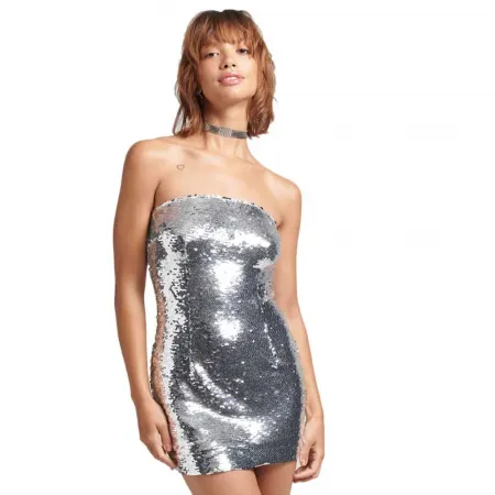 슈퍼드라이 Sequin Bandeau Bodycon 드레스 139337080
