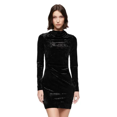 슈퍼드라이 Velvet Longsleeved Mini 드레스 139337095
