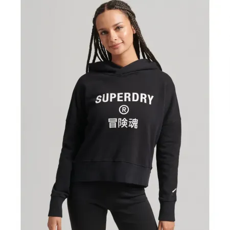 슈퍼드라이 Code Core Sport Crop Box 후드티 139530596
