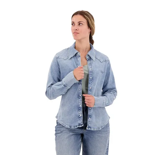 슈퍼드라이 빈티지 Denim Western 셔츠 139530973