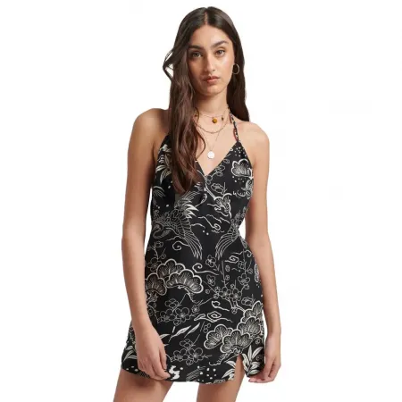 슈퍼드라이 빈티지 Mini Slip Halter 드레스 139531132