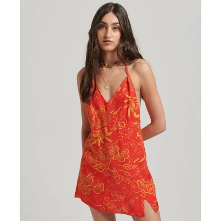 슈퍼드라이 빈티지 Mini Slip Halter 드레스 139531133