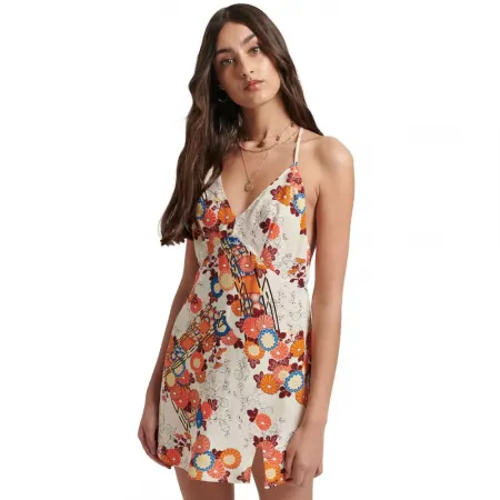 슈퍼드라이 빈티지 Mini Slip Halter 드레스 139531134