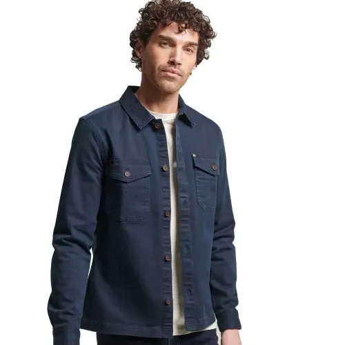 슈퍼드라이 Merchant Herringbone 긴팔 셔츠 139575680