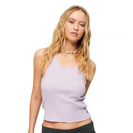 슈퍼드라이 빈티지 Lace Trim 민소매 티셔츠 139780697
