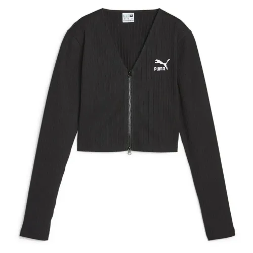 푸마 클래식s Ribbed Long 긴팔 V넥 티셔츠 139911419