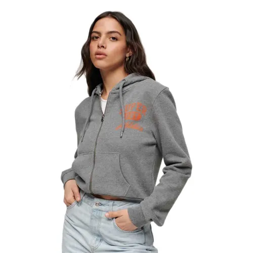 슈퍼드라이 Athletic Essential Crop 풀지퍼 스웨터 139948906